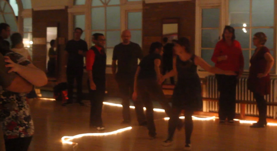 OSU community members gather to learn and teach swing dance during the first Friday Swing Dance. 