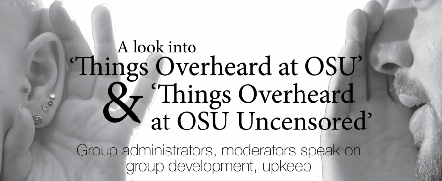 The Things Overheard at OSU Facebook group has 23,084 members, and the Things Overheard at OSU Uncensored Facebook group has 1,756 members.