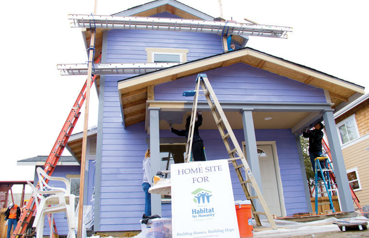 Volunteers have helped construct homes with Habitat for Humanity throughout Corvallis.
