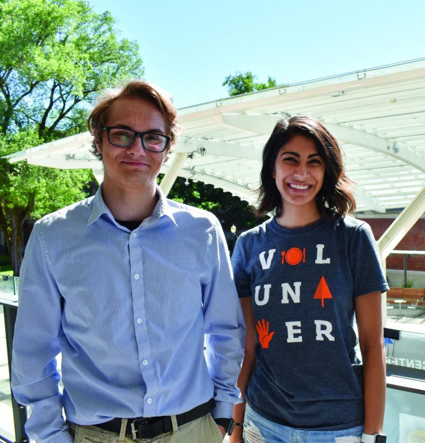 (Left to right) ASOSU President Simon Brundage and Vice President Radhika Shah intend to develop a web portal to track vacant housing in Corvallis and contact information for landlords and property management companies.