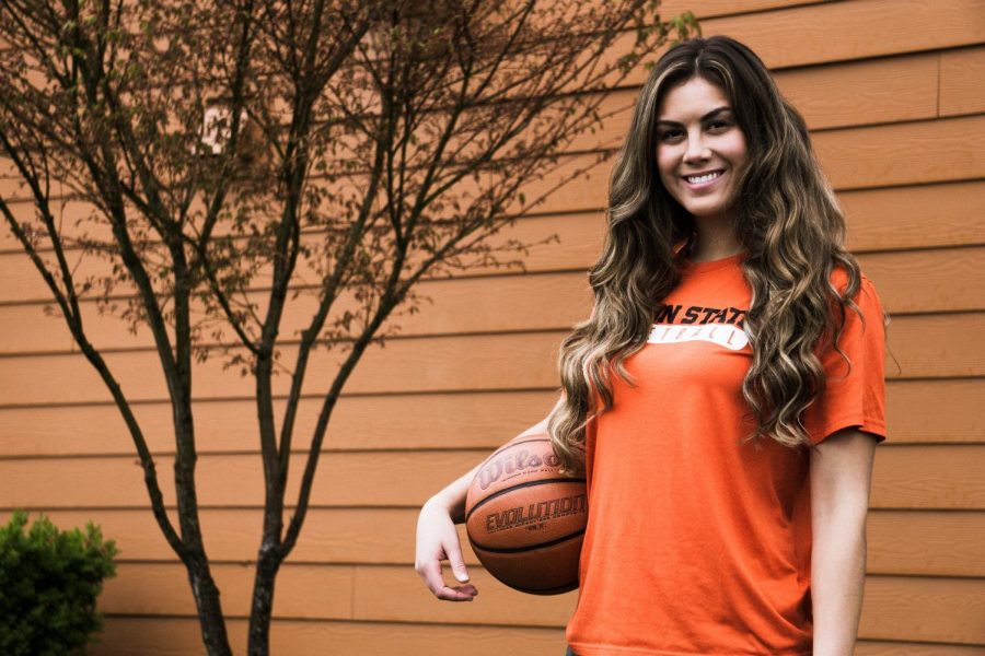 Janessa Thropay is a sophomore forward for the Beavers womens basketball team.