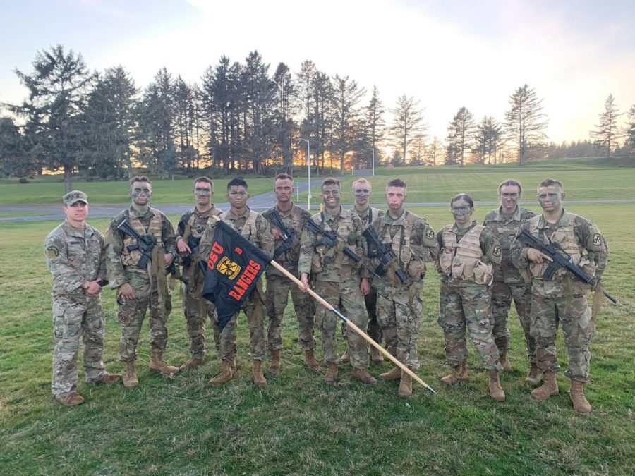 The Army ROTC Task Force West Ranger Challenge Competition team, consisting of 10 students from OSU.
