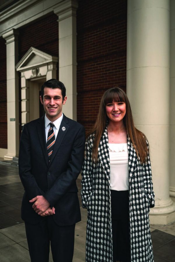 Dylan Perfect, left, and Emily Warren are running for Associated Students of Oregon State University president and vice president, respectively. 
