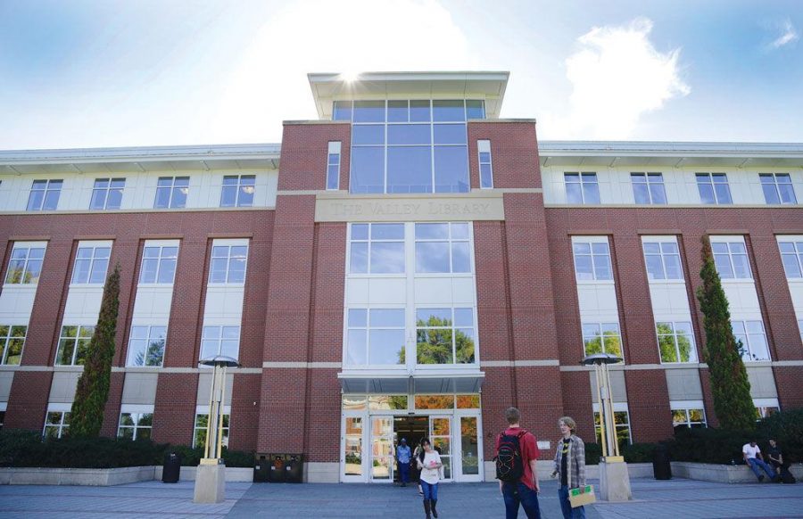 Oregon State Universitys Valley Library will be one of the buildings reopening for the fall term, while most in-person instruction will be conducted remotely.