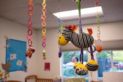 The OSU Care Center, Beaver Beginnings, retains a colorful interior and positive attitude despite the restrictions imposed due to COVID-19. Beaver Beginnings provides child-care services for the students, staff, and faculty of OSU.