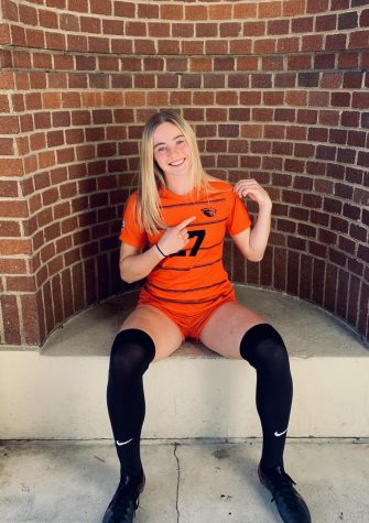 In this contributed photo, freshman forward for Oregon State Womens Soccer, Amber Jackson, is pictured in her team uniform.
