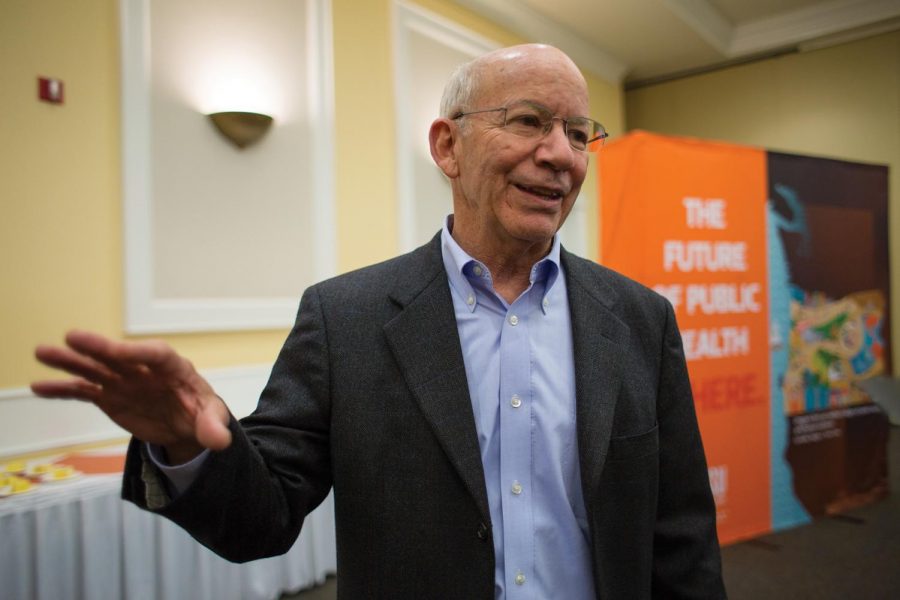 Peter+DeFazio+talks+about+the+government%E2%80%99s+efforts+to+support+the+elderly+at+the+Center+for+Healthy+Aging+Research%E2%80%99s+10-year+anniversary+celebration.+Photo+courtesy+OMN+archives%C2%A0%C2%A0