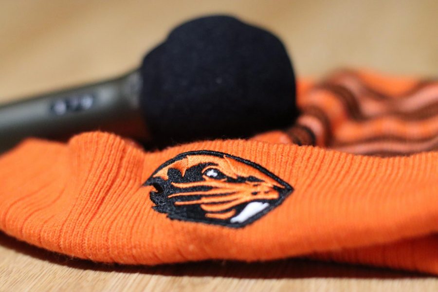 This photo illustration shows a radio microphone and beaver apparel. With the growth and credibility of OMN moving at an exponential rate, the resources and size of OMN has also grown.