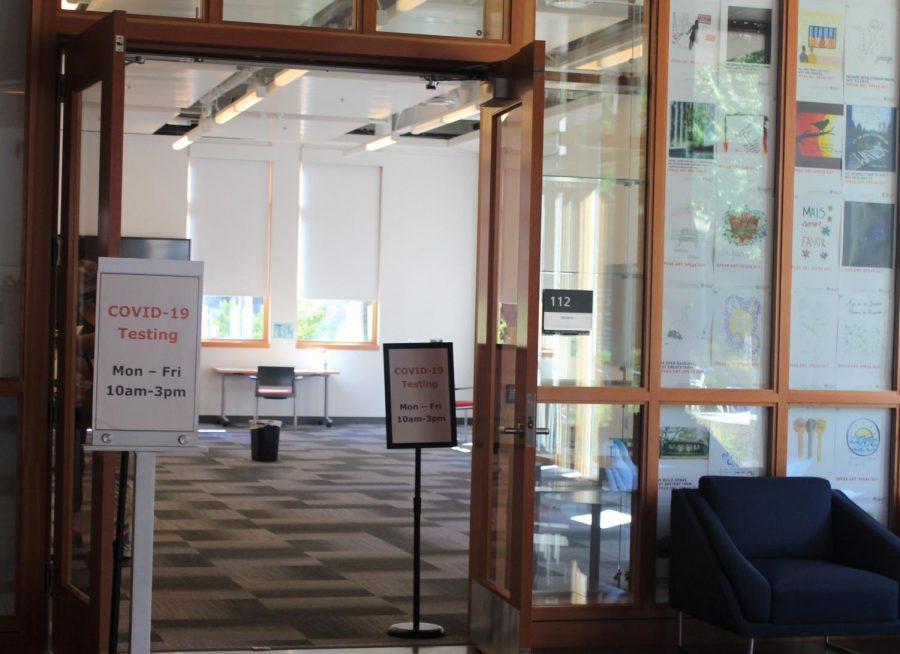 The Student Experience Center on OSUs Corvallis, Ore. campus serves as the newest COVID-19 testing site starting Sept. 22. The university says the SEC was selected as a testing site because it has a newer ventilation system and promotes easier access for students.