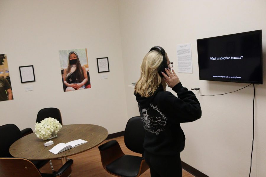 Gwendolyn Mitchell visited The Little Gallery at Kidder Hall on Oct. 19. On Nov. 1, the Universal Languages exhibition will open for the community to learn about language and its objective value.