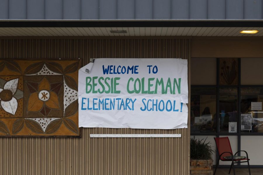 Bessie Coleman Elementary School on Nov. 18. Bessie Coleman was the first African-American and Native American woman to hold a pilot’s license and was also the first Black person to receive an international pilot’s license.