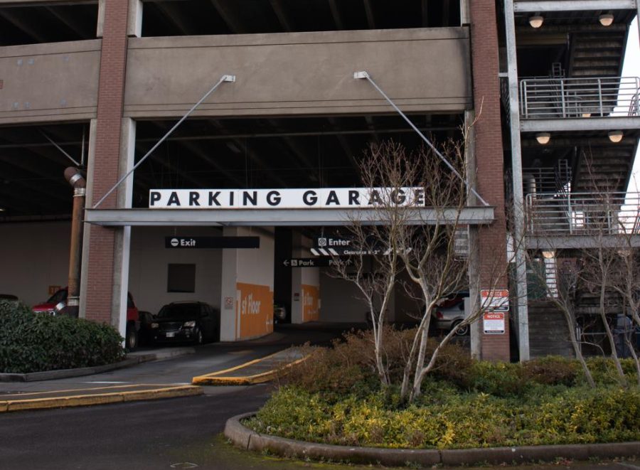 A view of the Oregon State University parking garage on Jan. 10. It is open to the public during the week with the first few levels being pay to park and top levels open to those with a resident parking permit. 