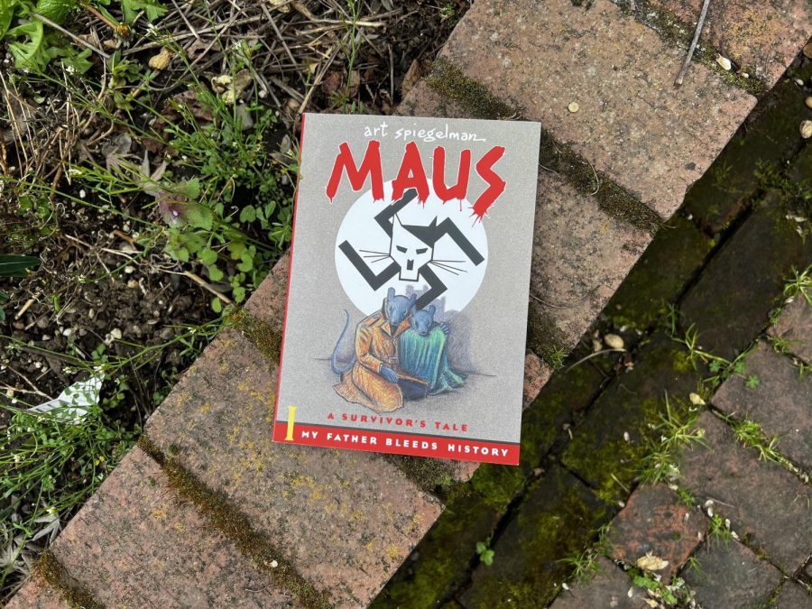 The book Maus by Art Spiegelman. The book was banned by a Tennessee school board in McMinn County in January. 