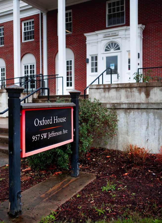 Oxford House, 957 SW Jefferson Ave., is where one can find Oregon State’s University Housing and Dining Services offices. A reception desk is right inside, where someone is there to help students get information about housing options available through OSU.