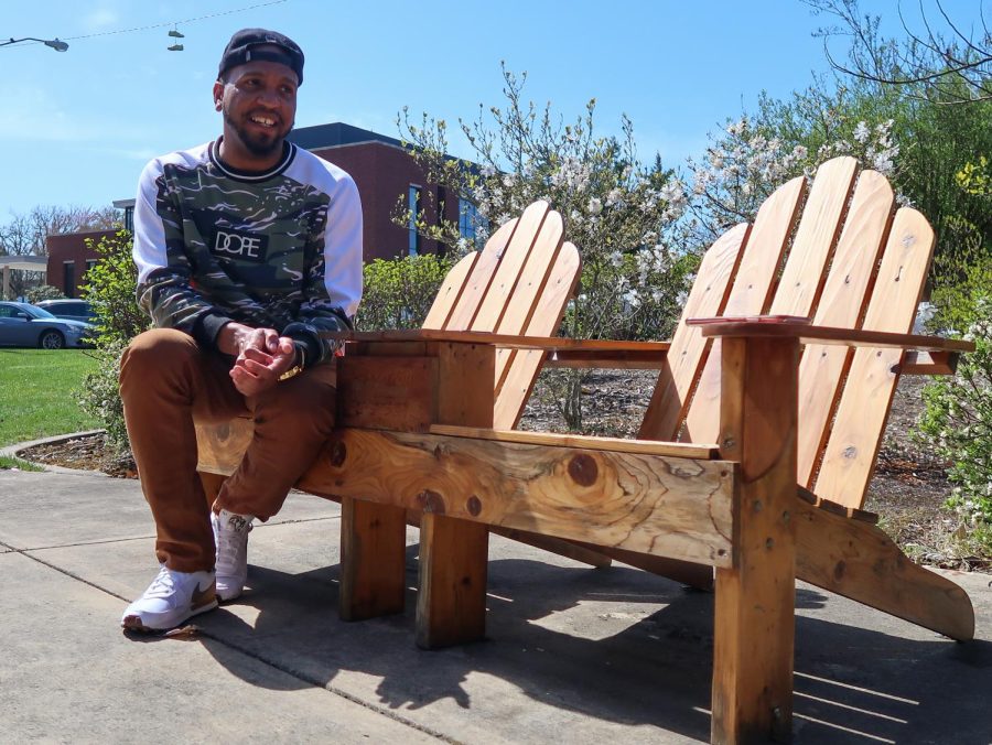 Terrance Harris, who has served as the director of the Lonnie B. Harris Black Cultural Center for over six years, sits outside the BCC on April 6. Harriss last day at OSU will be April 15.