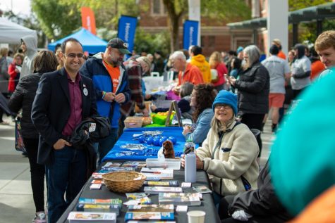 Community members gather at the annual Out of the Darkness walk at the Student Experience Center Plaza on the OSU Corvallis, Ore. campus on April 9.