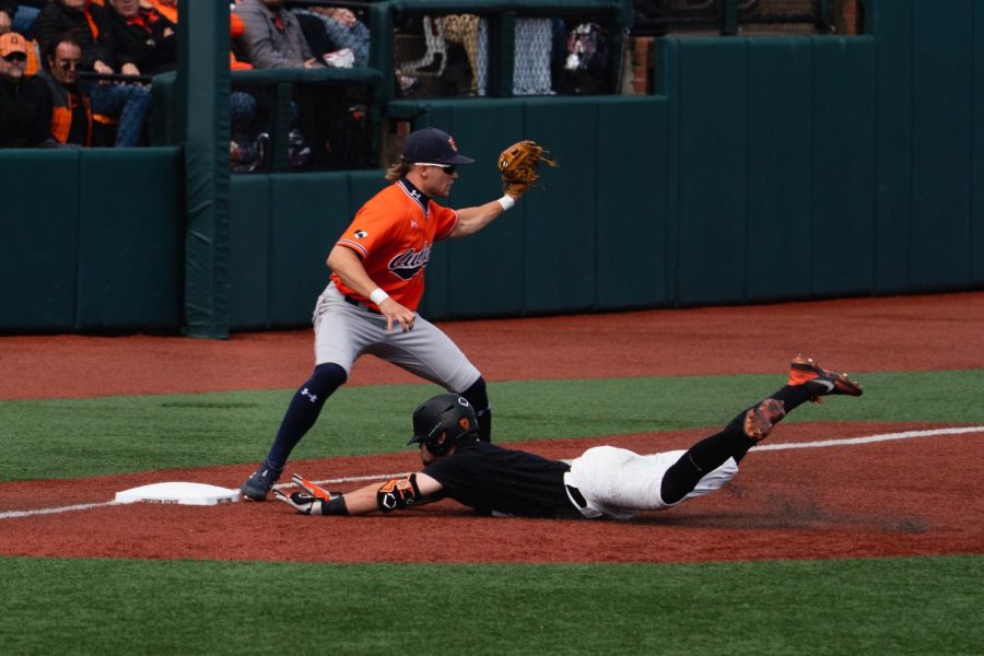 Justin+Boyd+slides+into+third+with+a+triple+in+the+final+game+of+the+Corvallis+Super+Regional+at+Goss+Stadium+on+June+13%2C+2022.