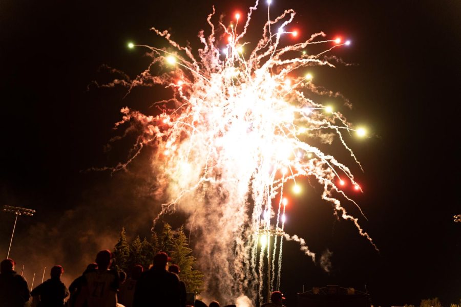 The Corvallis Knights annual fireworks show at Goss Stadium on July 3, 2022.
