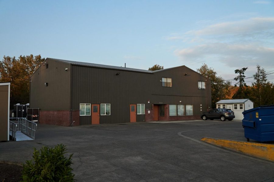 The sun sets on Corvallis Unity Mens Shelter on Oct. 20. Unity Shelter is one of the two finalists for the $1M grant. 