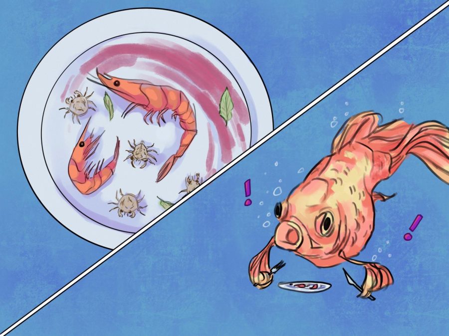 Illustration+depicts+crab+larvae+and+krill+being+eaten+by+fish.