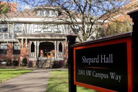 The front of Shepard Hall on Feb. 10 at Oregon State University in Corvallis. The School of Communications, whose office is located in Shepard Hall, will be launching a new M.A./M.S. in Communications in the upcoming academic year.