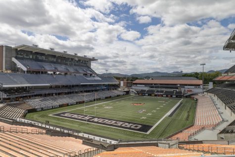 Reser Stadium at OSU on May 23. With the recent construction there has been concerns as to whether or not this will impose on graduation, however, the construction is not expected to cause any significant changes.