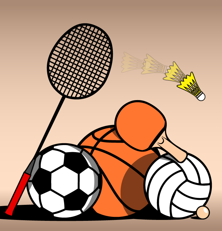 An illustration showing the various sports 