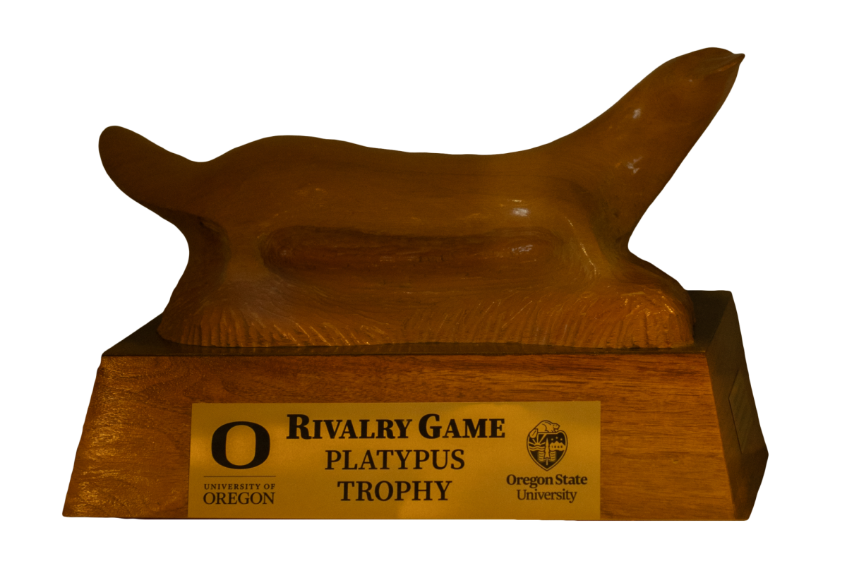 The platypus trophy on Nov.3 at the Alumni Center.