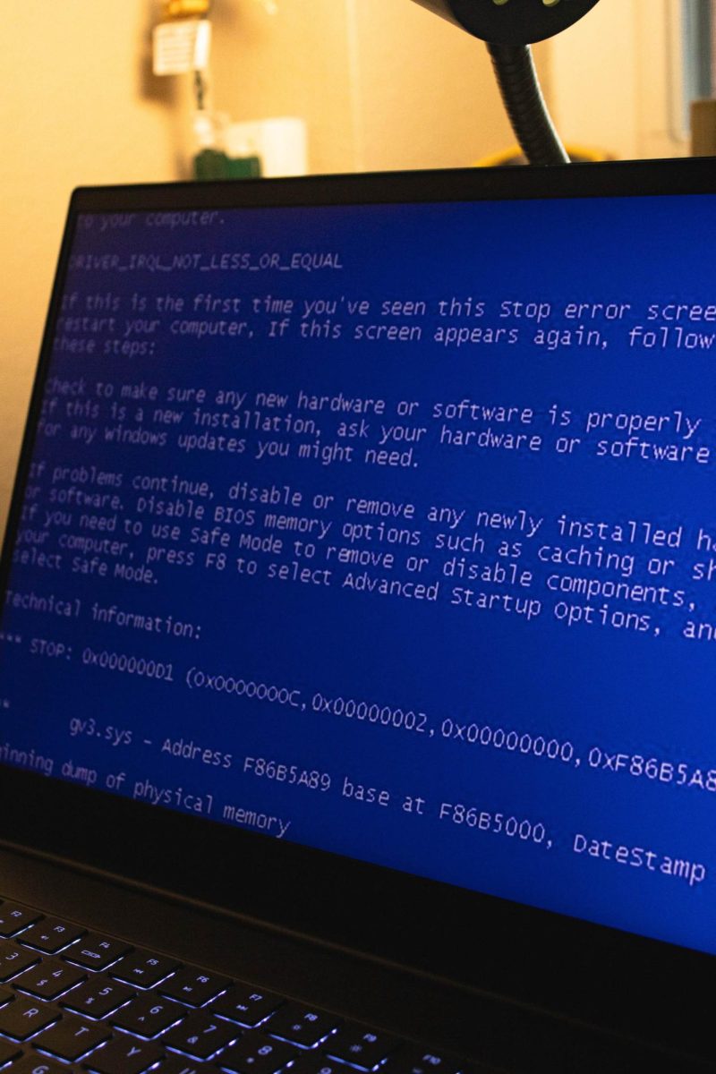 A students computer showing a computer virus on Jan. 21st.