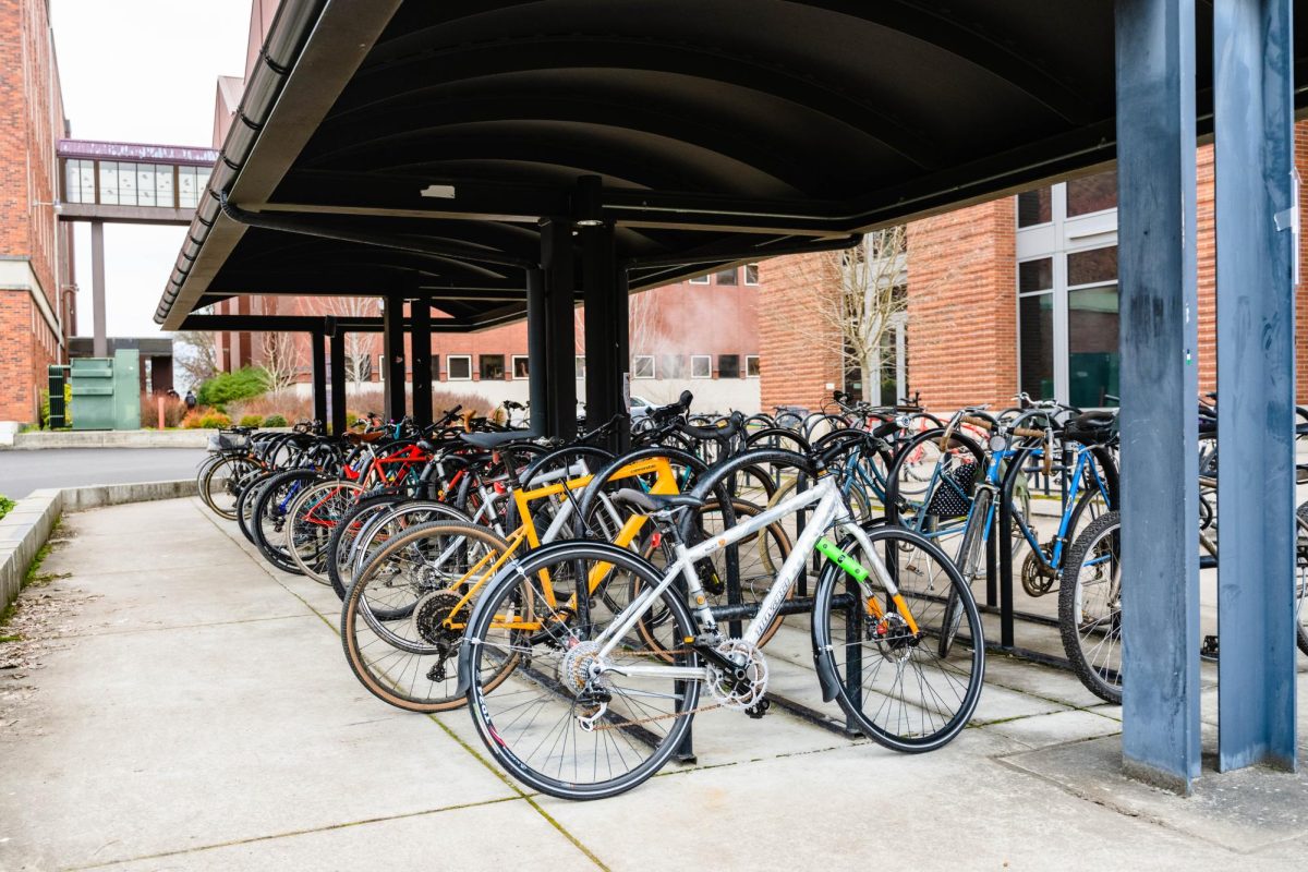 Corvallis+has+numerous+bike+racks+scattered+across%2C+just+like+this+one+that+is+located+right+outside+Dixon+Recreational+Center+on+February+13%2C+2024.
