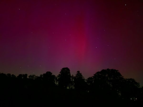 The northern lights, as seen from Chip Ross Park in Corvallis on May 10. The spectacle drew crowds to the outskirts of Corvallis.