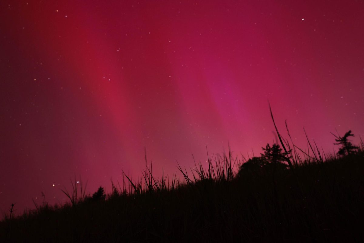 The northern lights, seen in Corvallis on May 10. While space weather is, according to the NOAA, hard to predict, the agency published an advisory for a severe solar storm on May 9.