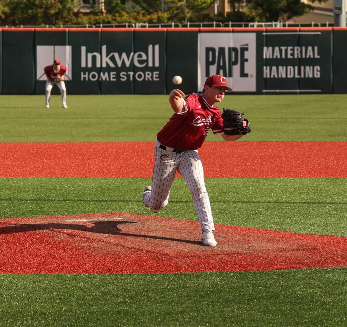 Ky Hoskinson of the Corvallis Knights pitches the ball in Oregon State University’s Goss Stadium on June 30, 2024, in Corvallis, OR. 
