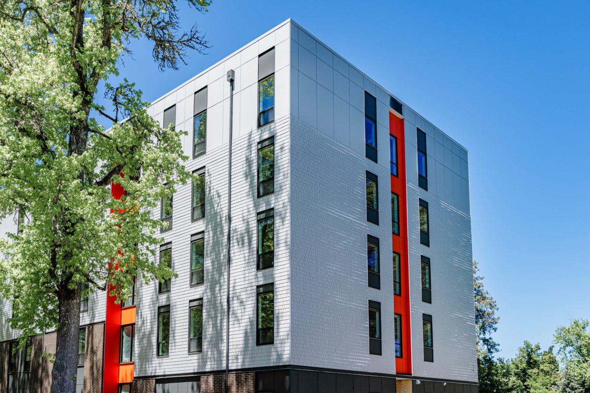 The updated grad hall is seen on June 10, 2024, on SW Madison Avenue near Mcnary Park. This dorm will be another option for grad students, which is supposed to be open by Fall term of 2024 

