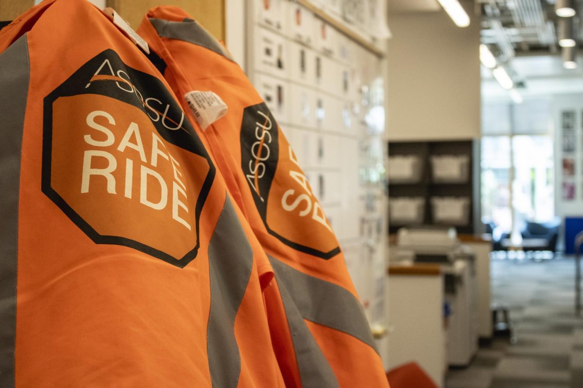 Gear from the ASOSU SafeRide office in the Student Experience Center at Oregon State University on Oct. 1.