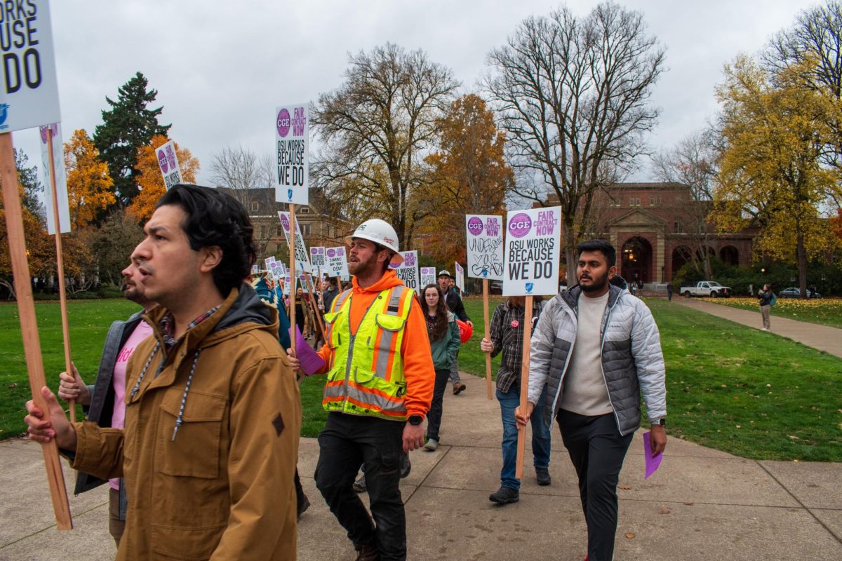 The Coalition of Graduate Employees strikes on Tuesday, Nov. 12, after negotiations with Oregon State University did not meet expectations.