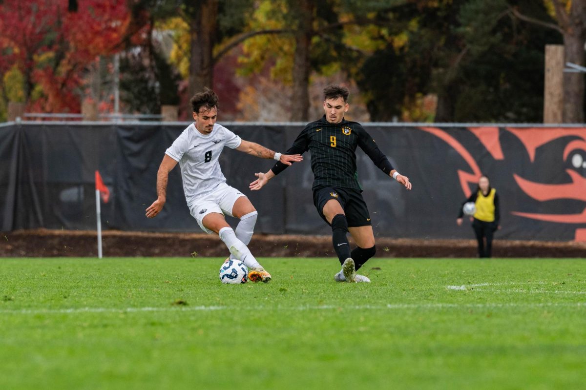 Midifelder, Pere Belmonte (#8) gets the ball before San Francisco opponent in a home game at Paul Lorenzo Field on Nov 3, 2024 