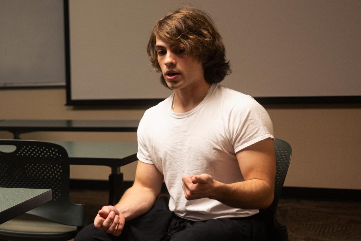 Joseph Rogers, a senior in nuclear science, discusses OSU’s nuclear reactors on Oct. 31, ahead of Fall Family Weekend.