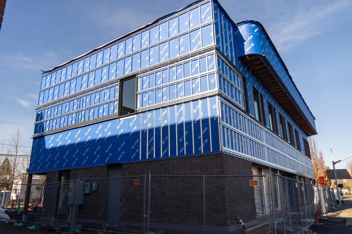 The new Benton County Mental Health Clinic nears completion. It undergoes construction in Corvallis on Jan. 21. The Crisis Center will have a number of different services to provide those in need with help from mental health professionals. 