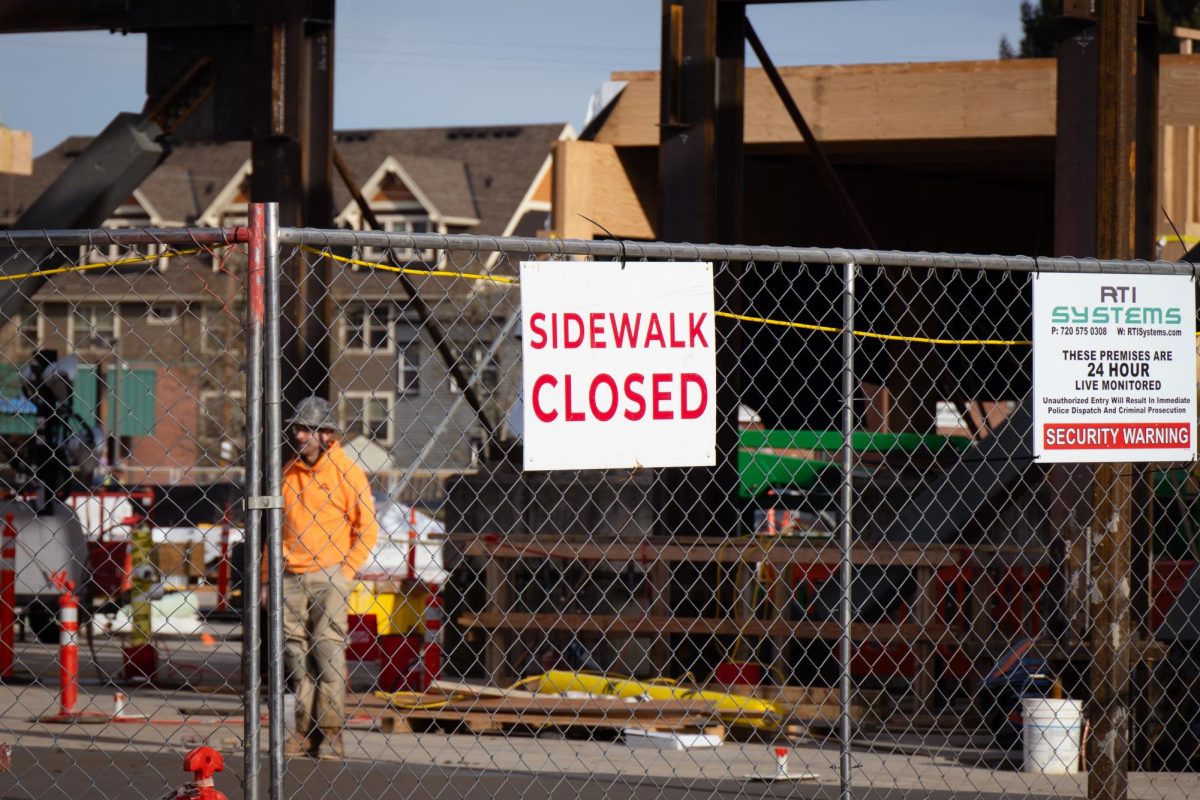 Construction continues on Monroe ave as it continues to blocks parking in Corvallis on Jan 21 2025. OSU students are concerned with the lack of accessibility surrounding construction sites. 