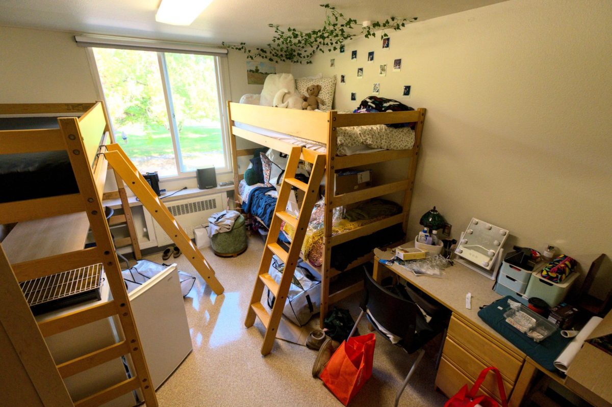 One of many triple dorms found in McNary Hall, seen during the first day of move-in at OSU. Of all the rooms in McNary Hall, 65% of them are economy triples.